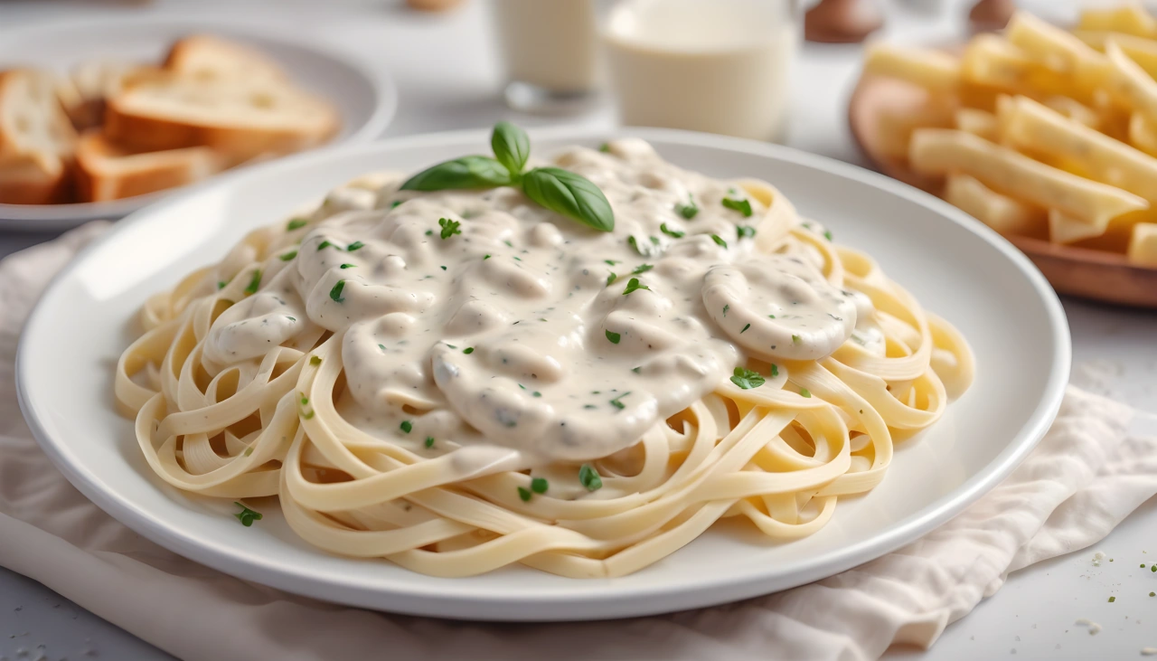 Authentic Alfredo Sauce with Fettuccine