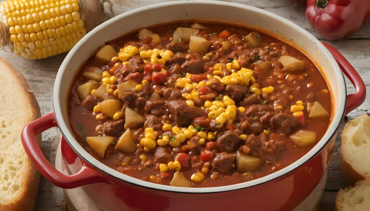 Old Fashioned Goulash with Corn and Potatoes